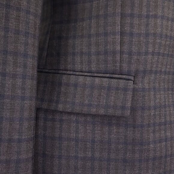 Pronto Uomo Modern Fit Men's Check 2 Button Sports Coat Blazer 40R - Picture 6 of 12